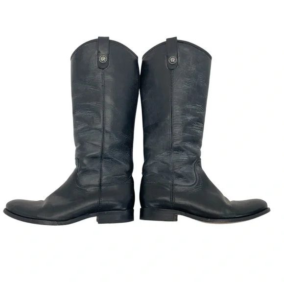 Frye Melissa Button Riding Boots 7 1/2 Black - Picture 16 of 16